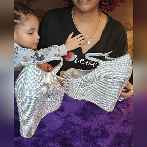 Platform Rhinestone Heels - Picture 3 of 7